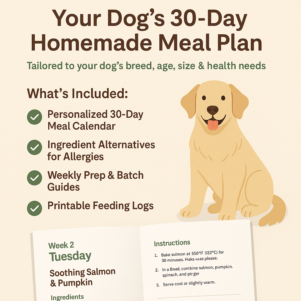 Personalized 30-Day Homemade Meal Plan